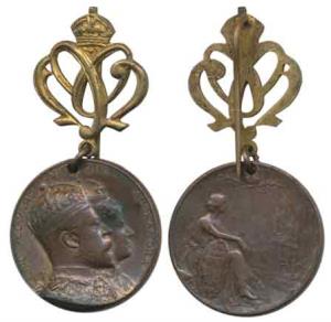 Edward VII Coronation Medal, Copper 17.06g, obv. conjoined bust of Edward VII and Queen Al