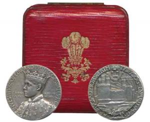 Edward Prince of Wales Investiture Medal 1911, Silver, obv. bust of Edward three quarters 