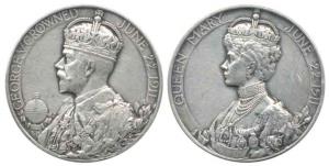 George V Coronation Medal 1911, Silver, 12.08g, crowned bust of George V on obv., Queen Ma