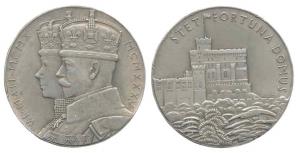 Silver Jubilee Medal of George V and Queen Mary, Silver, 86.5g, Domus Medal, conjoined bus