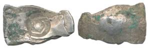 Punch-marked, Shakya Janapada (c. 600-500 BC), Silver Double Karshapana, 6.48g, single pen