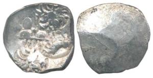 Punch-marked, Kalinga Janapada, Silver Karshapana, 3.15g, four major punches showing eleph