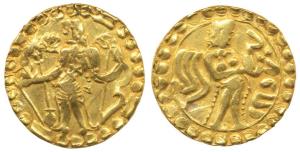 Post Gupta Bengal, Samatata Mainamati region, Eastern Bengal, Sri Dha, Gold Dinar, 5.54g, 