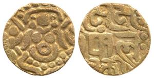 Contemporaries to Yadavas of Tribhuvanagiri, Mahipala (c. 1100 AD), Base Gold 41/2 Masha, 