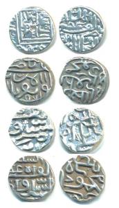 Mahmud Shah I, Mahmud Shah III, Silver Fractional Tanka (4). Very Fine to Extremely Fine. 