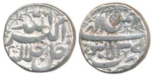Akbar, Silver Rupee, 11.32g, Lahore Mint, Month Bahman, Year 39, (KM 93.11). Broad flan, V