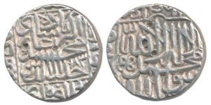 Akbar, Silver Rupee, 11.32g, Dar ul khilafat Malpur Mint, AH 983, Kalima type, clear mint 