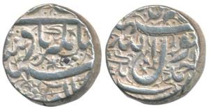 Jahangir, Silver Rupee, 11.34g, Ahmednagar Mint, Kalima on rev. (KM 141.1). Very Fine+, Ra