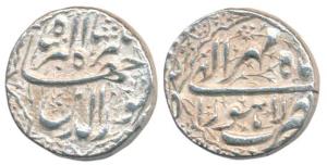 Jahangir, Silver Rupee, 11.34g, Lahore Mint, Month Di, RY 10, ornamental type (KM 145.11).