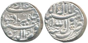 Jahangir, Silver Heavy Rupee, 20% overweight, 13.6g, Tatta Mint, Kalima type, AH 1015/2 (K