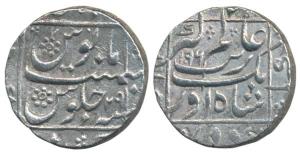 Aurangzeb, Silver Rupee, 11.32g, Junagadh Mint, AH 1096/29, square-area type, mint name in