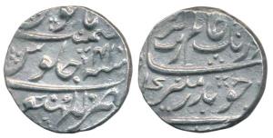 Aurangzeb, Silver Rupee, 11.06g, Lakhnau Mint, RY 41, complete mint name at bottom (KM 300