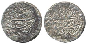 Shah Alam II (AH 1173-1221, 1759-1806 AD), Silver Nazarana Rupee, 10.96g, Shahjahanabad Mi
