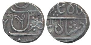 Gulshanabad (Nasik) Mint, Silver Rupee, 11.03g, in the name of Shah Alam II, AH 1220, flag