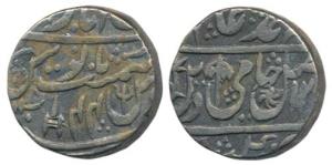 Mominabad Bindraban Mint, Silver Rupee, 10.42g, in the name of Shah Alam II, RY 44, with t