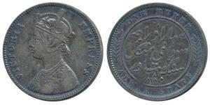 Mangal Singh (AH 1291-1310, 1874-1892 AD), Silver Rupee, 11.5g, Calcutta Mint, with the na