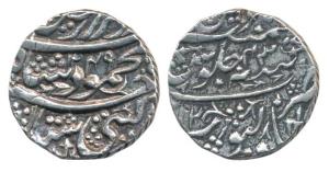 Mahmud Shah, Silver Rupee, 11.02g, Bahawalpur Mint, AH 1249/43, oblique milling (KM 243). 