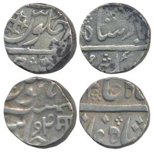 Anand Rao, Silver Rupee, 11.44g, Baroda Mint, in the name of Muhammad Akbar II, AH 1233/13