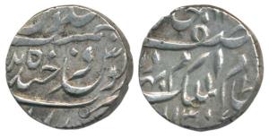Mir Mehbub Ali Khan II, Silver Rupee, 11.08g, Farkhanda Bunyad Hyderabad Mint, AH 1307 (KM