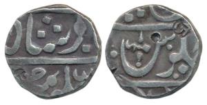 Sidi Ibrahim Khan III (AH 1265-1297, 1848-1879 AD), Silver Rupee, 11.02g, Muhiabad Poona R