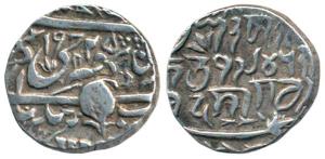 Ranbir Singh, Silver Rupee, 6.62g, VS 1925 (KM Y16a). Very Fine+.