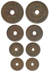 Vijayarajji (VS 1998-2004, 1942-1948 AD), Copper Adhio, Payalo, Dhabu and Dhinglo, all dat