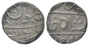 Muhiabad Poona Mint, Silver Rupee, 11.13g, transitional issue of the EIC, Ankushi type, in