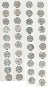George V, Silver ½ Rupee, set of 20 different dates, 1912, 1913, 1914, 1915, 1916, 1917, 1