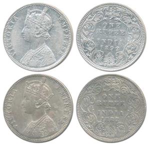 Edward VII, Silver ½ Rupee, 1909, Calcutta Mint, No mint mark. Very Fine+, Rare.