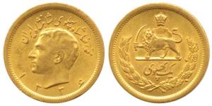 Iran, Pahlavi Dynasty, Muhammad Reza Shah, Gold 1 Pahlavi, 8.13g, 1336 SH (KM 1162). Extre