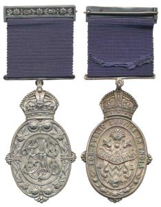 Kaisar-i-Hind Medal, Edward VII, Silver, an oval badge surmounted by the imperial crown, t