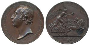 Pindaree and Mahratta Confederacy Defeated 1818, British Victories in India Medal, Copper,