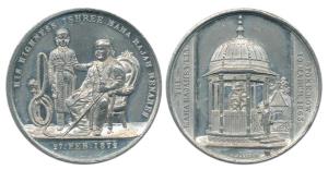 Banaras Maharaja’s Well, White Metal Medal, Maharaja Ishree Prasad Narayan Singh of Benara