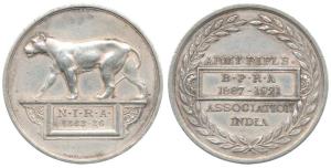 Army Rifle Association India, 25.4g, Lioness with N.I.R.A. 1863-86 in a decorative tablet 
