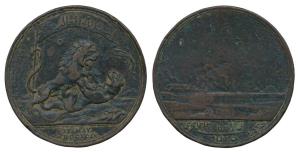 East India Company Medal For Seringapatam, Bronze Medal, 48mm, 1799, Soho Mint, obv. the B