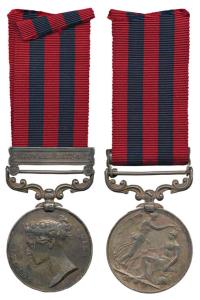 Indian General Service Medal, Queen Victoria, Silver, Jowaki 1877-78 bar, awarded to Sepoy