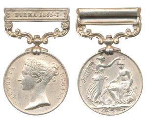 Indian General Service Medal, Queen Victoria, Silver, Burma 1885-7 bar, awarded to 721 Pri