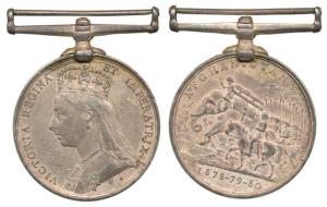 Afghanistan 1878-80 Medal, Queen Victoria, Silver, awarded to No. 2042 Private Jameat Sing