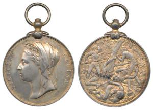 Central Africa 1891-98 Medal, Silver, a veiled profile of Queen Victoria on obv., skirmish