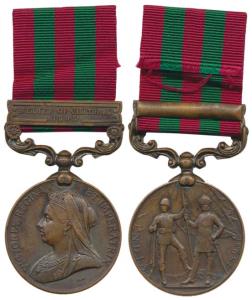 India Medal, Victoria, Bronze, Relief of Chitral 1895 bar, awarded to 321 Muleteer Sayyid 