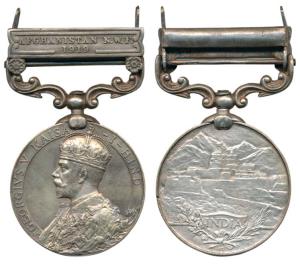 India General Service Medal, George V, Silver, Afghanistan N.W.F. 1919 bar, awarded to Cla