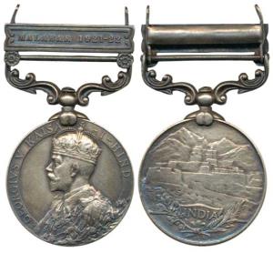 India General Service Medal, George V, Silver, Malabar 1921-22 bar, awarded to 2615 Riffle