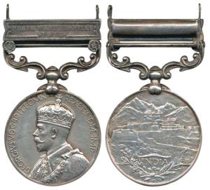 India General Service Medal, George V, Silver, North West Frontier 1935 bar, awarded to 35