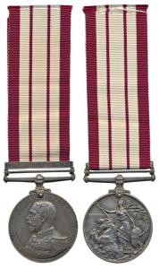 Naval General Service Medal, George V, Silver, Persian Gulf 1909-1914 bar, Unnamed Britann