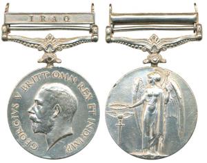 General Service Medal, George V, Silver, Iraq bar, awarded to 3119 Sepoy Ramprit Singh 2-9