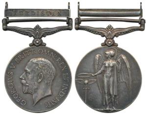 General Service Medal, George V, Silver, Kurdistan bar, awarded to 755 Lance Naik Jaman Si