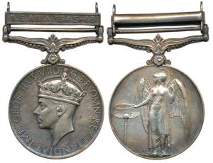 General Service Medal, George VI, Silver, S.E. Asia 1945-46 bar, awarded to 30410, Sep. Pr
