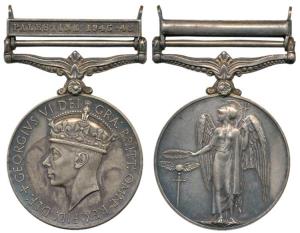 General Service Medal, George VI, Silver, Palestine 1945-48 bar, awarded to 25250 Lance Na