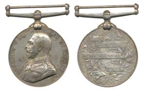 For Long Service in Volunteer Force Medal, George V, Silver, awarded to Volunteer H. Perei