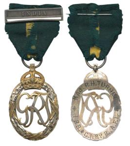 Efficiency Decoration Medal, Gold Gilt, India bar, awarded to Maj. R.H. Turner Bombay Baro